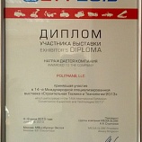 Диплом участника выставки Строительная техника и технологии-2013